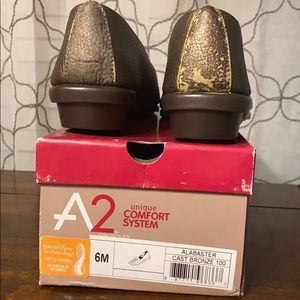 A2 Women's Alabaster Slip-On Loafer Cast Bronze